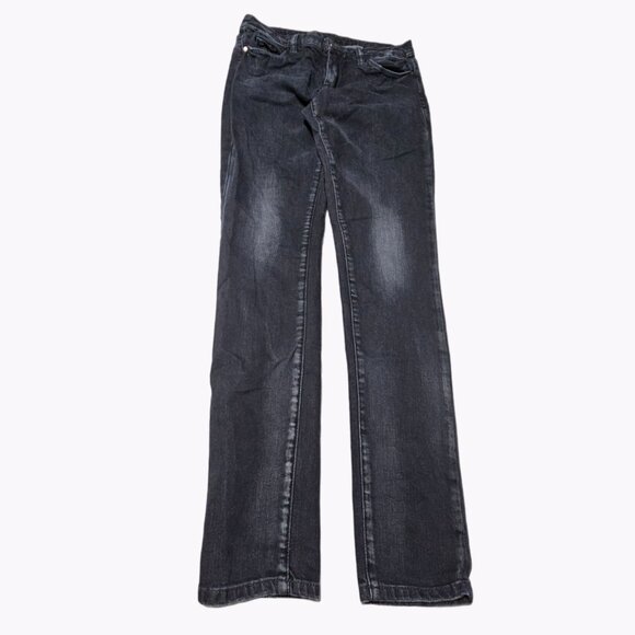 Blank NYC Jeans Womens Size 28 Waist Straight Leg Low Rise Black Denim Pants - Picture 2 of 5